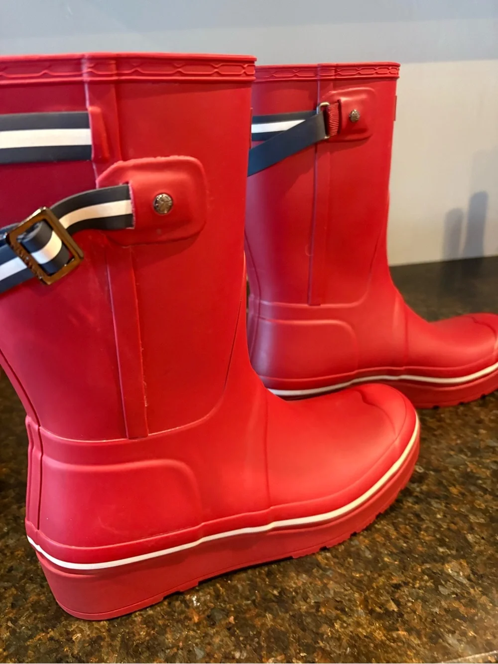 Hunter Red Matte Mid-Calf Rain Boots